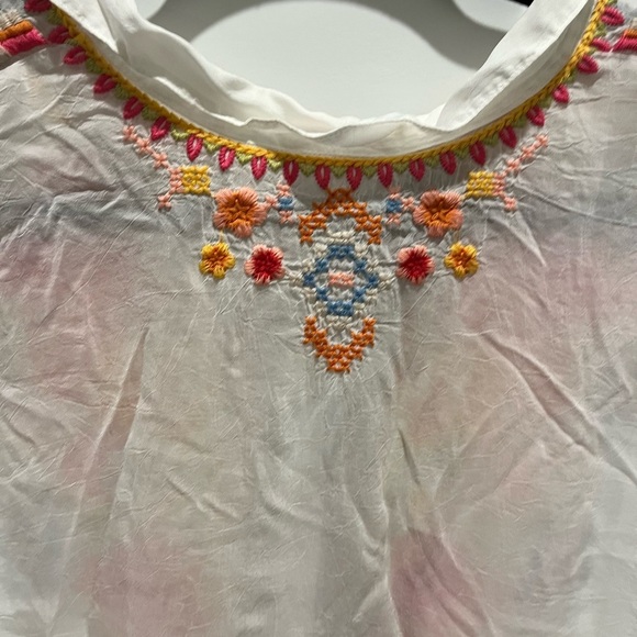 Johnny Was Festival Long-Sleeve Embroidered Georgette Tunic - Picture 10 of 14